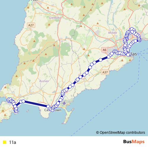 11a bus Line Map