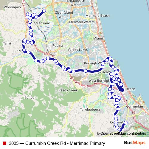 3005 bus Line Map
