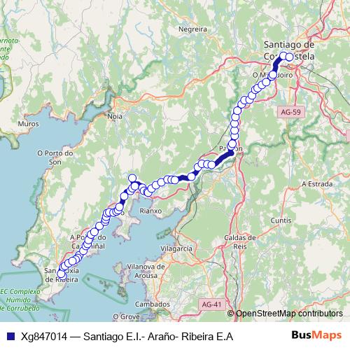 Xg847014 bus Line Map