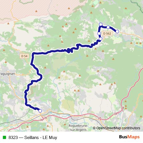 8323 bus Line Map