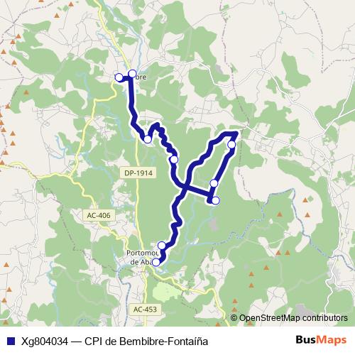 Xg804034 bus Line Map