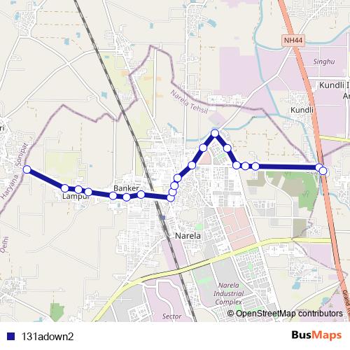 131adown2 bus Line Map