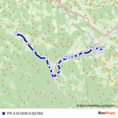 PR A18 0436 9 (62794) bus Line Map