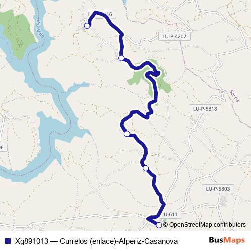 Xg891013 bus Line Map