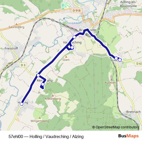 57ehl00 bus Line Map