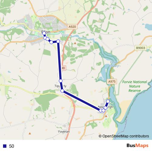 50 bus Line Map