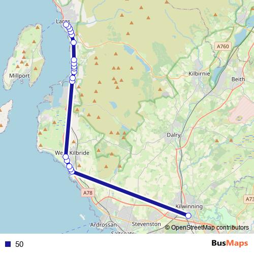 50 bus Line Map