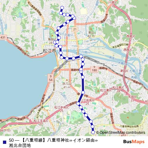 50 bus Line Map