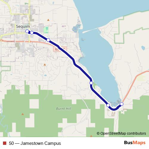 50 bus Line Map