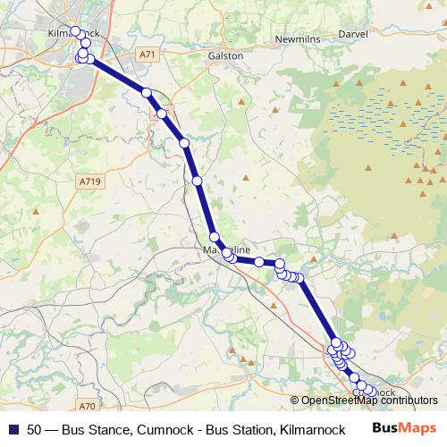 50 bus Line Map