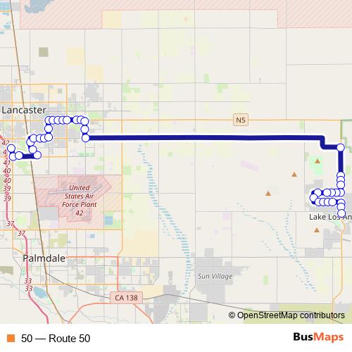 50 bus Line Map