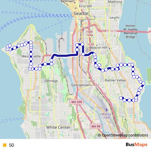 50 bus Line Map