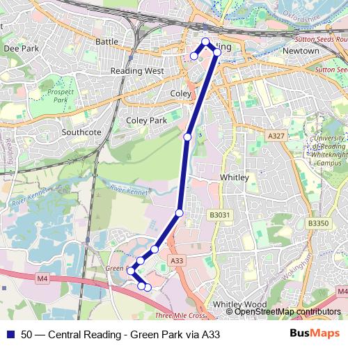 50 bus Line Map