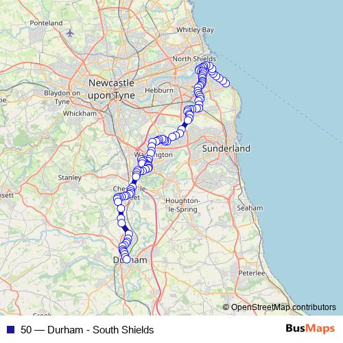 50 bus Line Map
