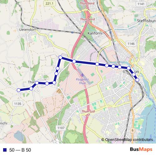 50 bus Line Map