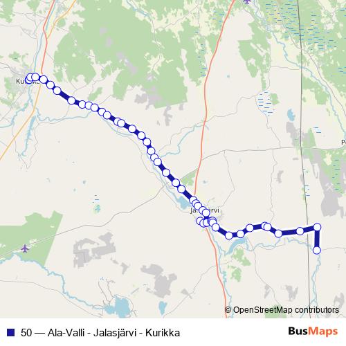 50 bus Line Map