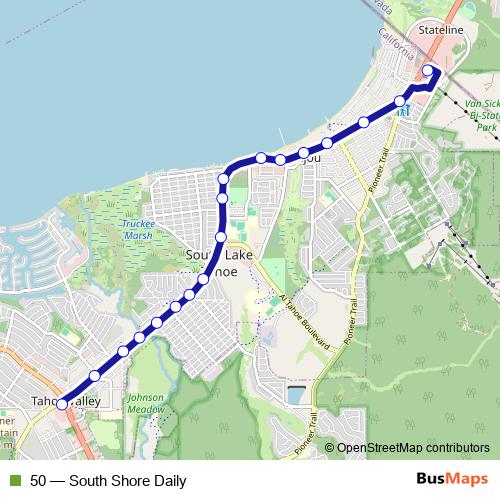 50 bus Line Map