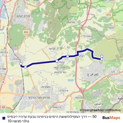 50 bus Line Map
