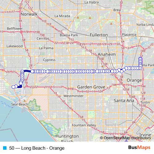 50 bus Line Map