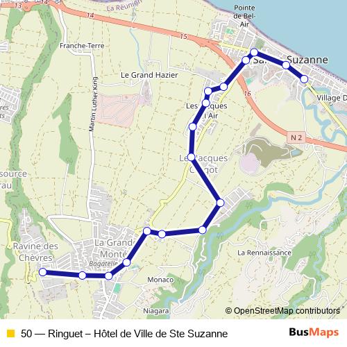 50 bus Line Map