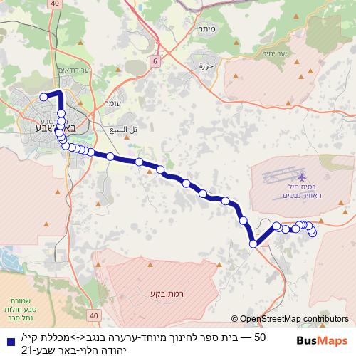 50 bus Line Map