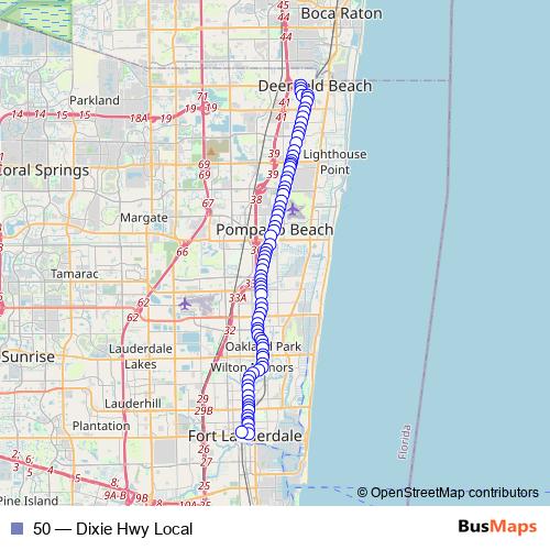 50 bus Line Map