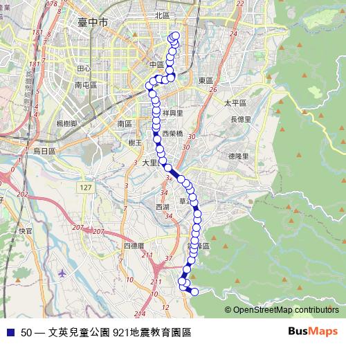50 bus Line Map