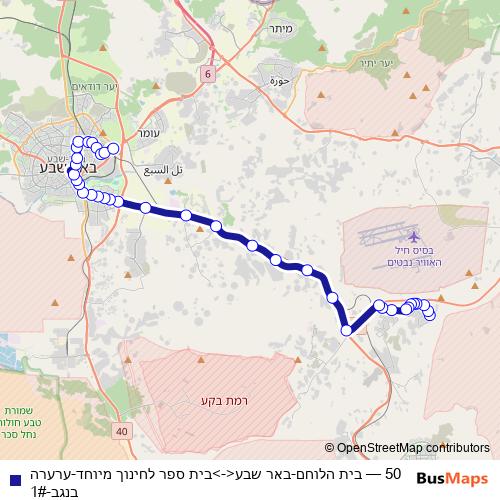 50 bus Line Map