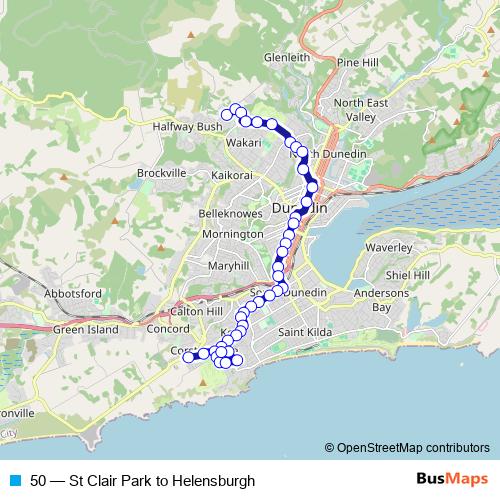 50 bus Line Map
