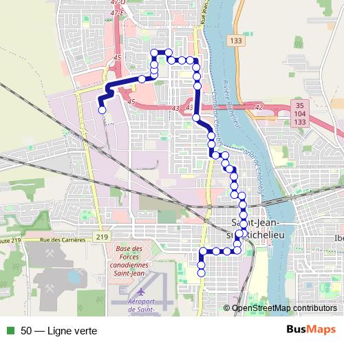50 bus Line Map