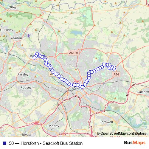 50 bus Line Map