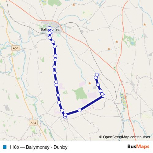 118b bus Line Map