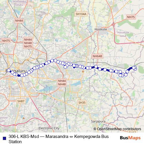 306-L KBS-Msd bus Line Map