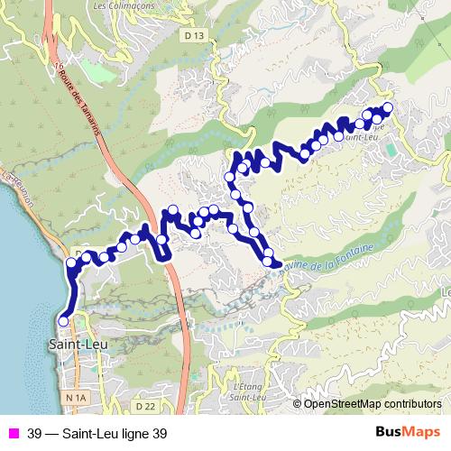 39 bus Line Map