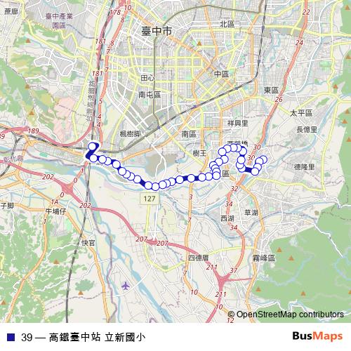 39 bus Line Map