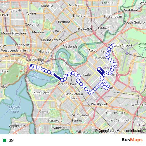39 bus Line Map
