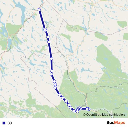 39 bus Line Map