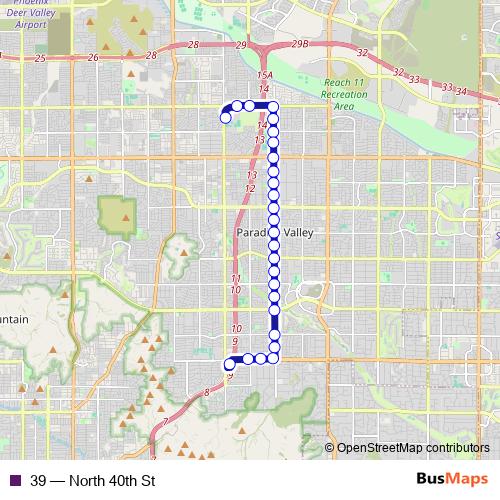 39 bus Line Map