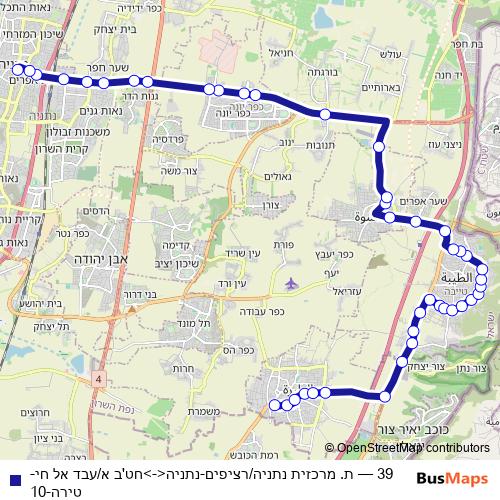 39 bus Line Map