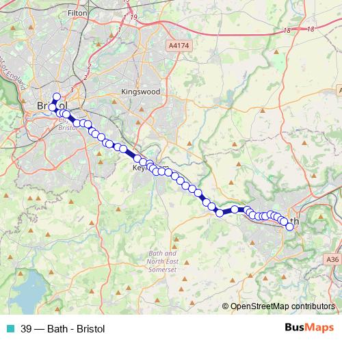 39 bus Line Map