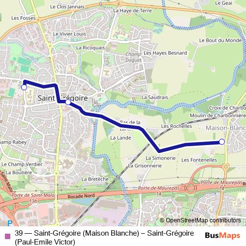 39 bus Line Map