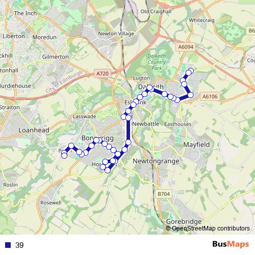39 bus Line Map