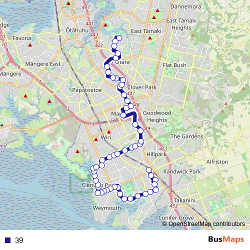 39 bus Line Map