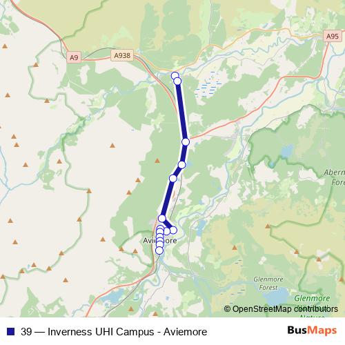 39 bus Line Map
