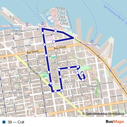 39 bus Line Map