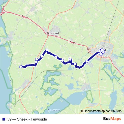 39 bus Line Map