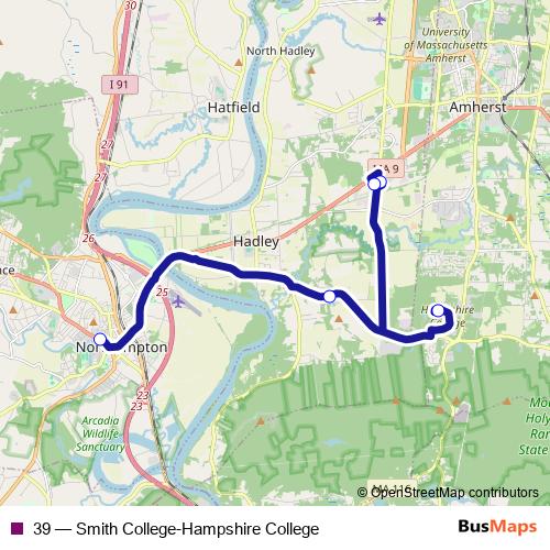 39 bus Line Map