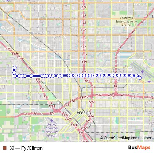 39 bus Line Map