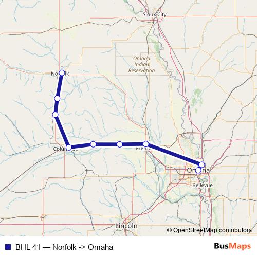 BHL 41 bus Line Map
