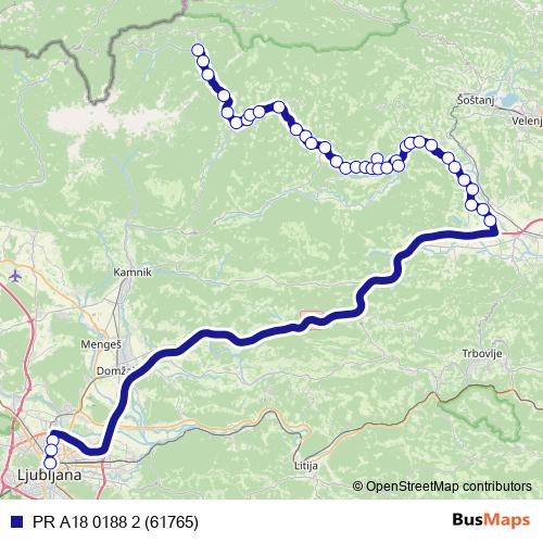 PR A18 0188 2 (61765) bus Line Map